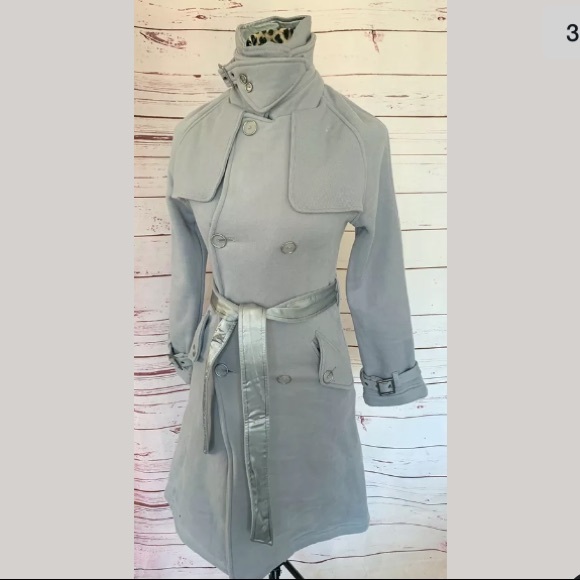 NEW EMB Silk Trimmed Military Style Coat Jacket - Picture 2 of 9